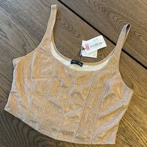 Gold crop top